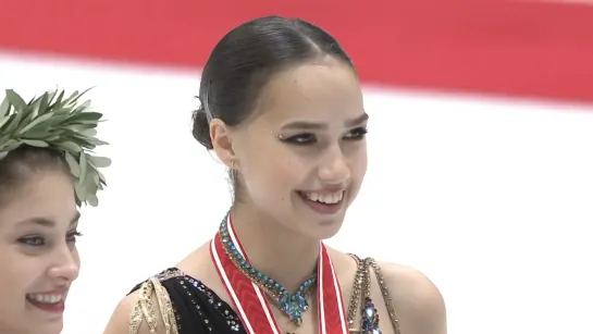 Ladies victory Ceremony ISU GP NHK Trophy 2019.11.23