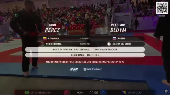 SF Jhon Perez vs Vladimir Bluym - ABU DHABI WORLD PROFESSIONAL JIU-JITSU CHAMPIONSHIP 2023