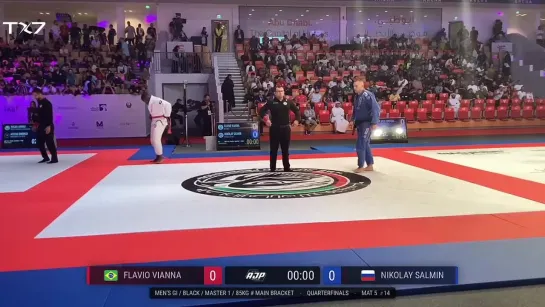 Flavio Vianna vs Nikolay Salmin - ABU DHABI WORLD MASTERS JIU-JITSU CHAMPIONSHIP 2023