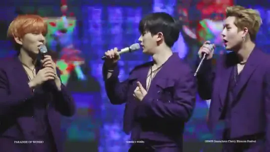 [VK][180408] MONSTA X - Talk (Wonho focus) @ Geumcheon Harmony Cherry Blossom Festival