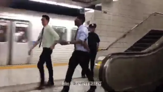 Chris Rock & Max Minghella Shoot A Scene for Saw 9 (Reboot) In Toronto Bay Subway Station