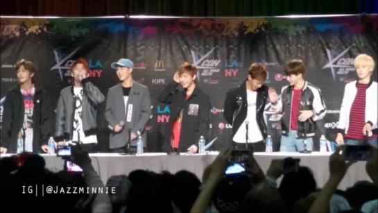 [VK] [01.08.15] Monsta X c фанатами перед выступлением @ KCON15LA