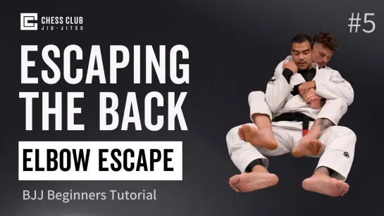 09 BJJ Beginners Tutorial - Back Escape - Elbow Escape Method