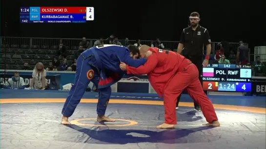 1-2 M Gi - 100 kg- D. OLSZEWSKI (POL) v. B. KURBABAGAMAE (RWF)