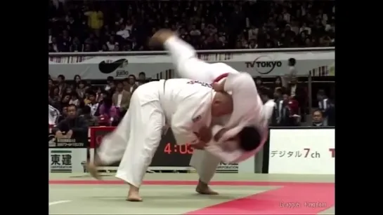 Probably the heaviest Uchi Mata Sukashi counter in Judo history