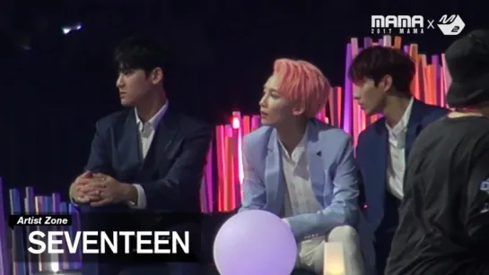 [VK][29.11.17] Seventeen reaction to MONSTA X ' s Performance @ 2017 MAMA in Japan