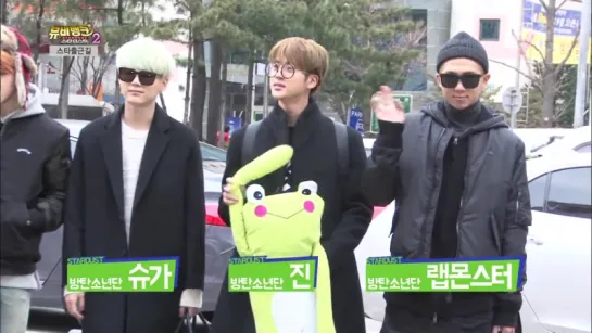 `VIDEO` BTS on their way to Music Bank (Music Video Bank Stardust)