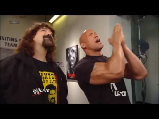 WWE RAW - The Rock & Mick Foley (14th Jan '13)