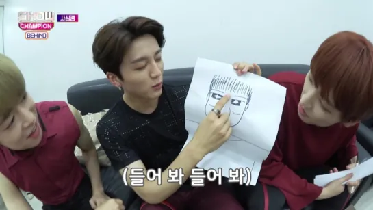 SF9 "The drawings that makes Inseong mad are?" @ Show Champion behind