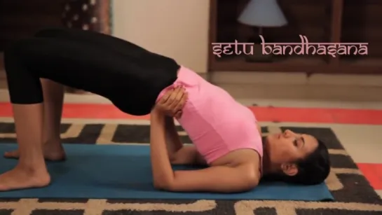 Setu Bandhasana Yoga With Sensual Indian Girl MonikaFitness Guru