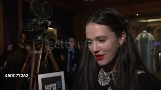 CLEAN: Interior interview with, Downton Abbey actress Jessica Brown Findlay. on February 06, 2012 in London, England