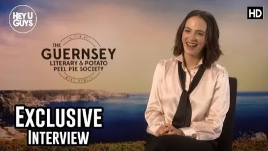 HeyUGuys: Jessica Brown Findlay - Downton Abbey reunion in The Guernsey Literary and Potato Peel Pie Society