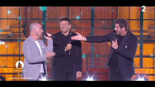 Patrick Bruel_Patrick Fiori_Florent Pagny_Jean-Charles Papi_Terra Corsa_Paris 2024 le concert evenement_France 2_25.07.2023