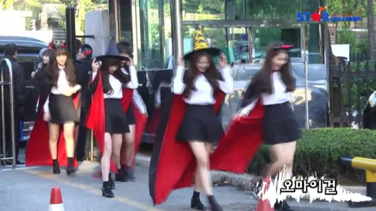 · Press-Media · 151030 · OH MY GIRL · По пути на KBS2 "Music Bank" ·