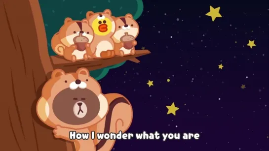 [Brown TV] Twinkle twinkle little star _ Nursery Rhymes _ Line Friends Kids Song _ 一閃一閃亮晶晶