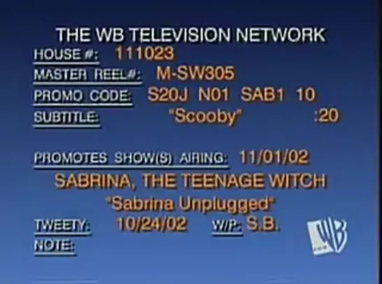 Промо сериала "Сабрина - маленькая ведьма" каналу WB. Скуби Ду (7 сезон)