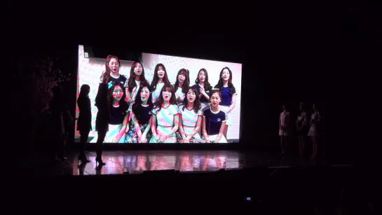 [FANCAM] 160514 I.O.I пришли на шоукейс DIA, чтобы поздравить их с камбэком