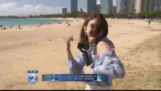 Jeon Somi on TV in Honolulu, Hawaii 10_23_2017