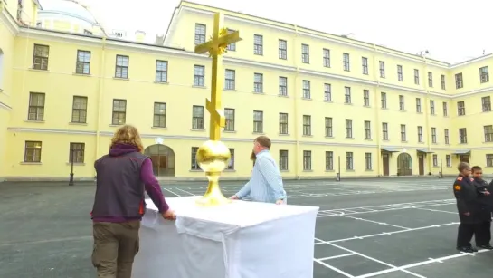 Освящение и воздвижение креста на купол храма в Санкт-Петербургском суворовском военном училище #Оборонстрой