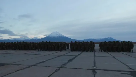 На Камчатке проводили мобилизованных военнослужащих к местам проведения дополнительной подготовки