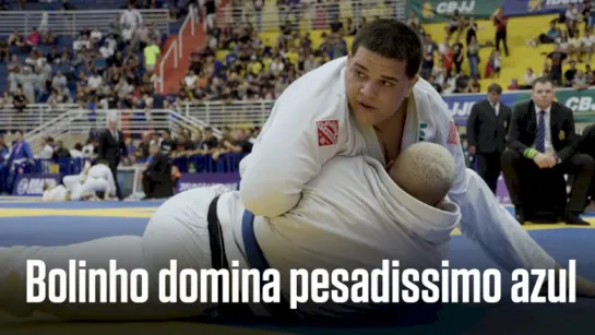 Bolinho domina azul pesadissimo, conquista o ouro (blue belts super heavy Brazilian Nationals IBJJF 2023)