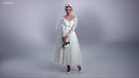 100 Years of Wedding Dresses in 3 Minutes