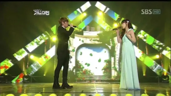 K.Will & Tiffani (SNSD) - A Whole New World  @ SBS 가요대전 (Gayo Daejun) 2011