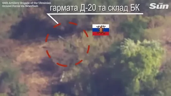 Flaming Russian tank speeds into pond escaping Ukrainian fire