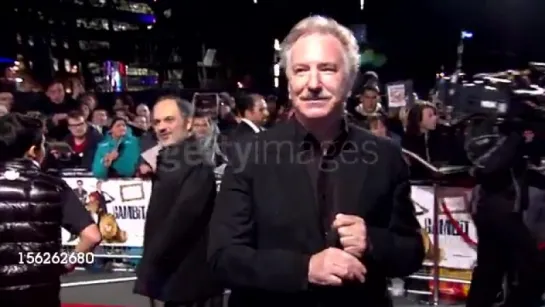 Alan Rickman on the Red Carpet "Gambit" premiere 2012