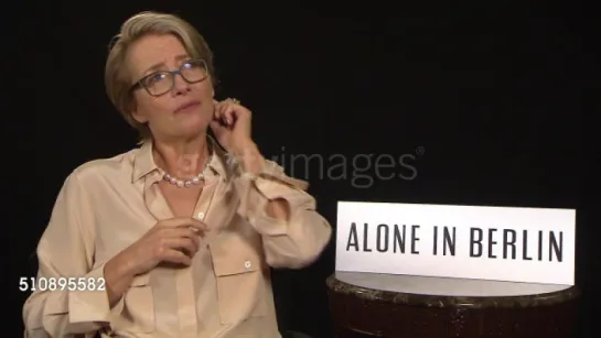 Emma Thompson on death and on Alan Rickman at 'Alone in Berlin' Interviews