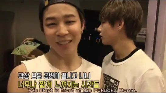 [ENG SUB] BTS Memories of 2015 -  Wake Up Tour behind the scenes - 5