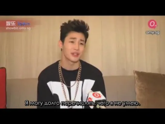 140517 Singapore E-Awards 2014 - Omy Showbiz Interview with Henry "I'm not a genius" [рус.суб]