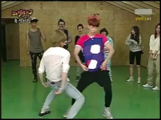 Heechul & Jo Kwon dancing Love Song