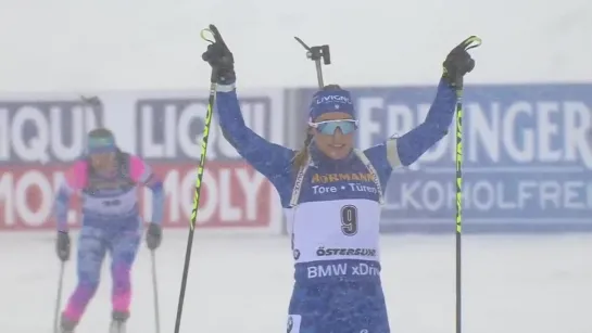 Your medalists of the womens mass start at the World Championships 2019Ostersund