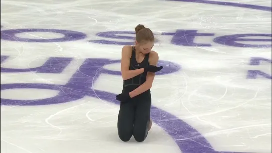 Александра Трусова, тренировка ПП - ISU GP Rostelecom Cup 2019