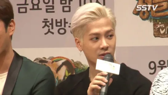 [VIDEO] 150909  Jackson (GOT7) @ SBS Law Of The Jungle in Nicaragua (Press Conference)