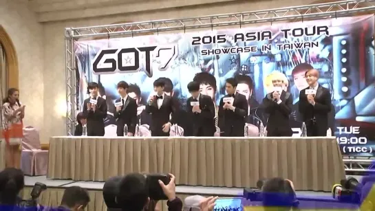 [VIDEO] 150119 GOT7 @  Asia Tour Showcase in Taiwan Press Conference