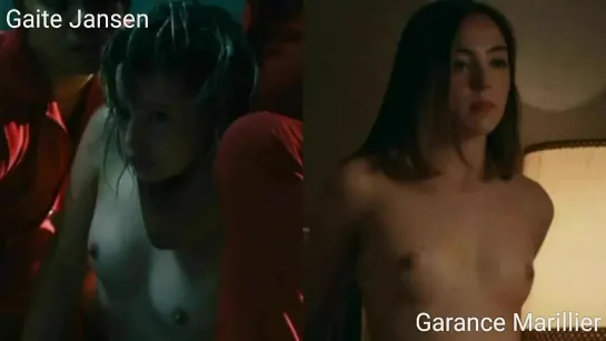 Nude actresses (Gaite Jansen, Garance Marillier) in sex scenes / Голые актрисы (Гайте Янсен, Геранс Марилье) в секс. сценах