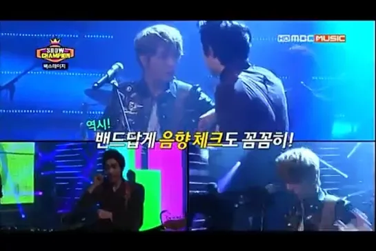 [Live HD] CN Blue - Behind The Scenes @Music Show Champion 130206