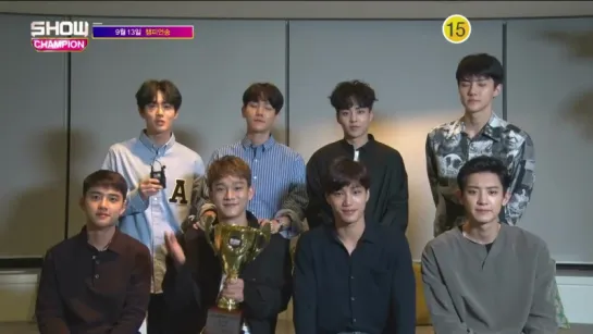 170913 EXO - Winning Speach @ Show Champion