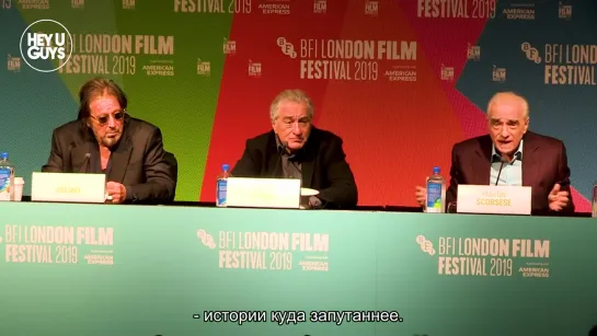 Robert De Niro, Al Pacino  Martin Scorsese - The Irishman Press Conference in Full