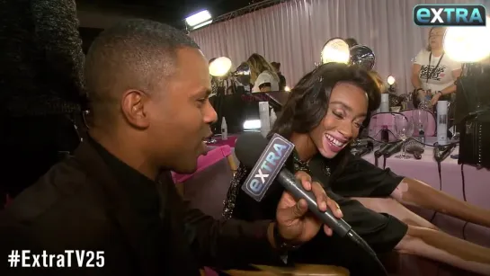 Backstage for Winnie Harlow’s Victoria’s Secret Fashion Show Preps