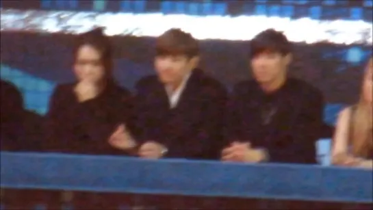 Fancam_Making_121229 TVXQ enjoying EXO performance @ SBS Gayo