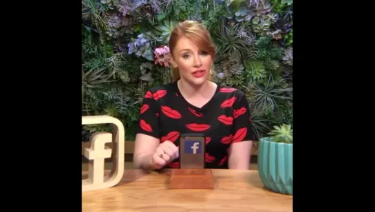 Bryce Dallas Howard live QA on Facebook - August 9, 2016