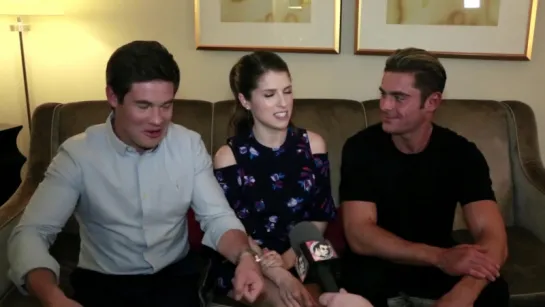 Anna Kendrick, Zac Efron  Adam Devine Exclusive Interview (CinemaCon 2016) JoBlo.com