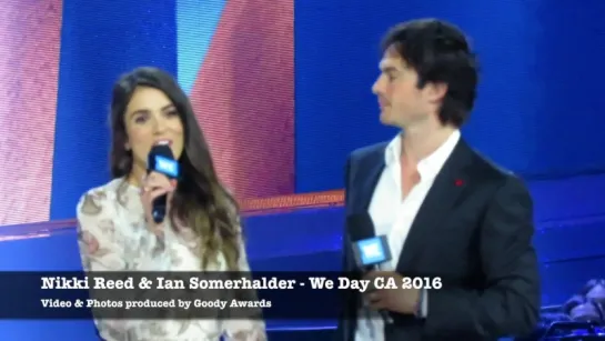 Ian Somerhalder and Nikki Reed thank 16k youth volunteers at We Day CA