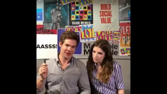 Anna Kendrick and Adam DeVine play Never Have I Ever