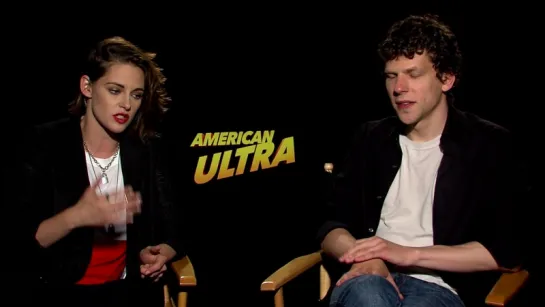 American Ultra Review with Jesse Eisenberg  Kristen Stewart Interview - Radio 1 Movies