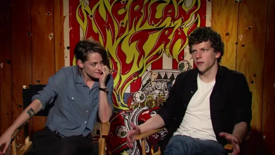 Kristen Stewart  Jesse Eisenberg Interview - AMERICAN ULTRA (HD) JoBlo.com