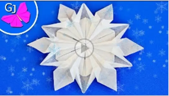 Красивая ОРИГАМИ СНЕЖИНКА ❄ Поделки на Новый Год _ Super Origami Snowflake